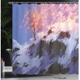 thumbnail image 4 of Ambesonne Scenery Shower Curtain, Winter Valley, 69"Wx84"L, Multicolor, 4 of 5