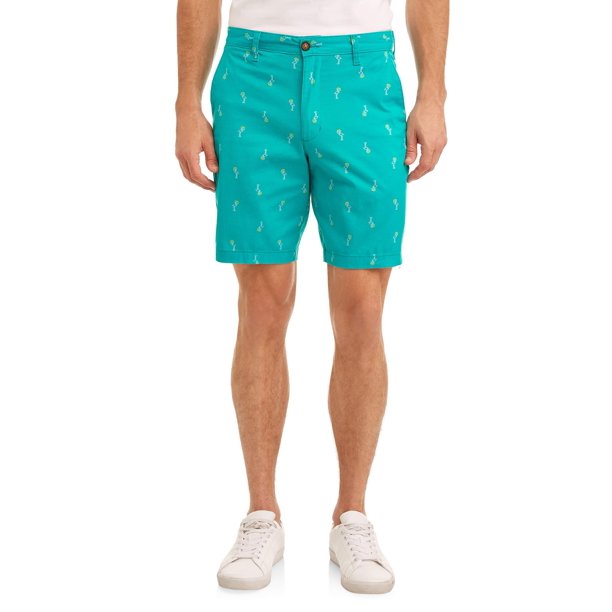 Men's Flat Front Shorts, 9" inseam