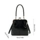 thumbnail image 3 of Bolso de hombro único de cuero sintético negro, bolso de mano para mujeres, 3 of 9