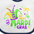 thumbnail image 4 of Inktastic My First Mardi Gras-jester Hat Boys or Girls Baby Bib, 4 of 4