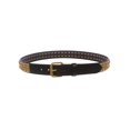 thumbnail image 2 of 1 1/4" (33 mm) Snap On Two Row Punk Rock Star Brass Studded Leather Belt, 2 of 3