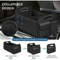 thumbnail image 5 of SUMMIT-Trunk Organizer, Collapsible Waterproof car Trunk Organizer for SUVs & Sedans, Car Storage Organizers with Reinforced Handles, Car Accessories for Women and Men, 2 Compartments, 52L, Black, 5 of 9