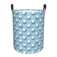 thumbnail image 1 of Balery Golf Balls 1 Cesta de ropa redonda con asas, impermeable, independiente, para ropa, juguetes, dormitorio y familia-Small, 1 of 6