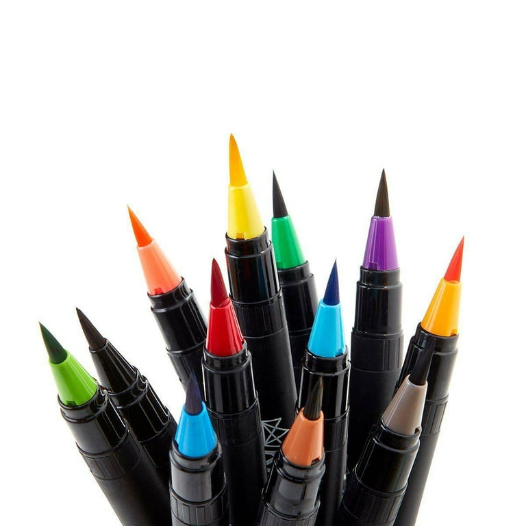 Kingart Studio Real Brush Watercolor Pens, Set of 12 Unique Colors