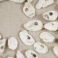 thumbnail image 6 of DecMode Cream Shell Handmade Abstract Circular Shell Wall Decor with Beige Linen Backing and Black Frame, 6 of 10