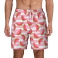 thumbnail image 3 of Uemuo Sweet Watermelon Pattern Mens Swim Trunks Quick Dry Board Shorts with Mesh Lining, Stretch Beach Shorts Quick Dry No-Chafing Board Shorts-3X-Large, 3 of 9