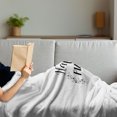 thumbnail image 3 of Saying Soft Flannel Fleece Throw Blanket, Cursive This is My Happy Place Typography Simplistic Monochrome Design, Cozy Plush for Indoor and Outdoor Use, 50" x 70", Charcoal Grey White, by Ambesonne, 3 of 5