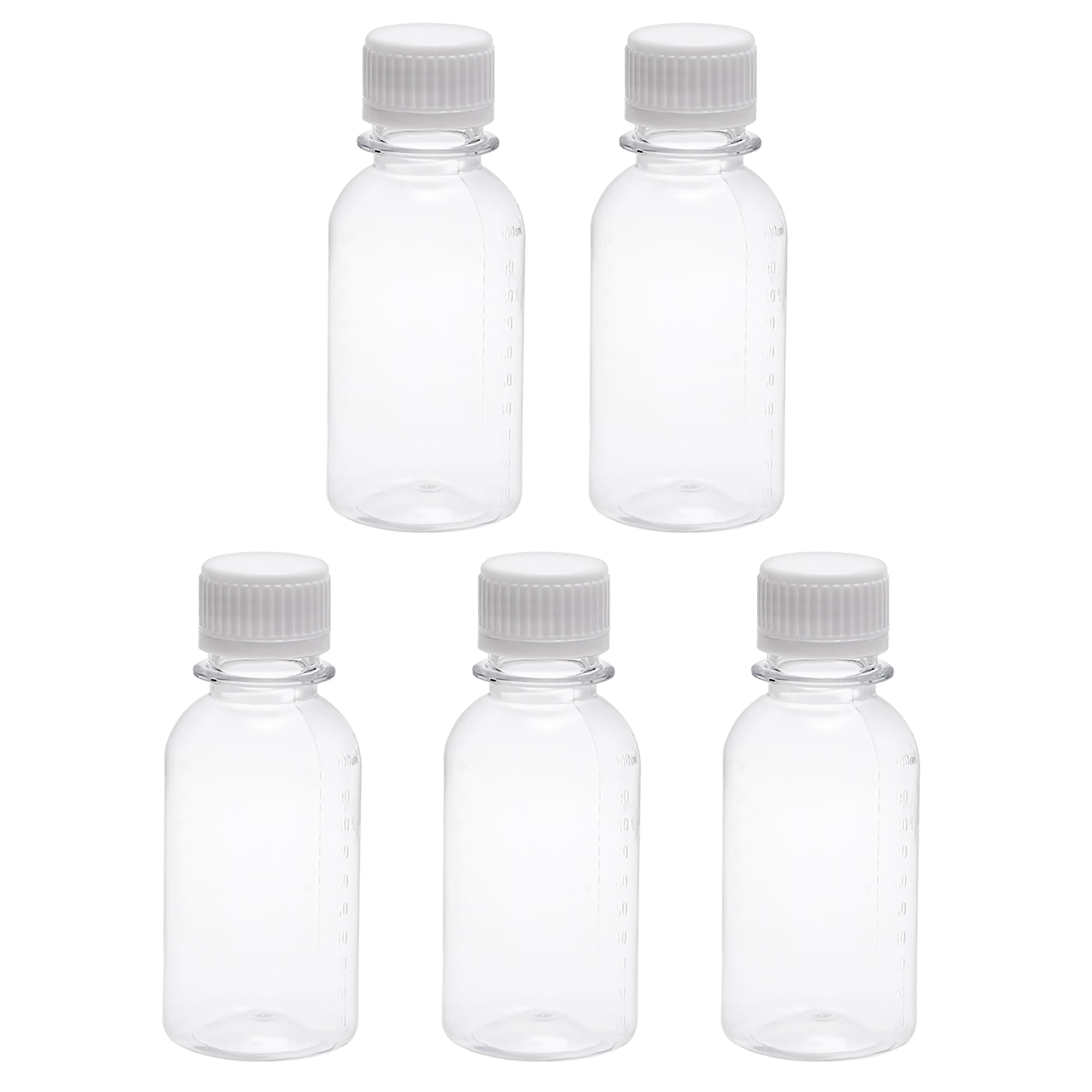 3.4 oz/100ml Plastic Lab Chemical Reagent Bottle Small Mouth Liquid