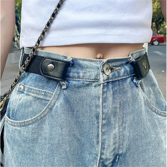 FZFLZDH No Buckle Stretch Belt Adjustable Unisex Belt Invisible Elastic Belt for Men Women Jeans Pants Skirts