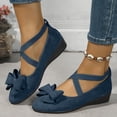 thumbnail image 2 of YLYL Wedge Loafers for Women Crisscross Ankle Strap Pointed Toe Slip on Fashion Casual Dress Shoes, 2 of 6