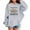 AB107 Grey, variant on Tisuna Girls Hoodie Child Letter Print Long Sleeve Hooded Tops Comfortable Loose Autumn Winter Kids Daily Wear Beige Size 3-4 Years