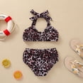 thumbnail image 3 of IROINNID Toddler Girls Floral Print Two-Piece Bikini Swimwear Split Beachwear, 3 of 9