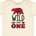 thumbnail image 4 of Inktastic Plaid Bear Wild and 1 with Arrow Boys or Girls Baby Bodysuit, 4 of 5
