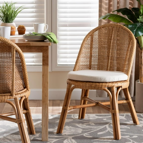 bali & pari Daniela Boho Dining Chair, Light Honey
