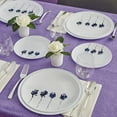 thumbnail image 2 of Painted Design Plastic Salad Plates for Party (10 PC) Heavy Duty Disposable Dinner Set 9", Fine China Look Dishes for Baby Showers, Birthdays, Weddings, Engagements & Events - Blue - Palette, 2 of 4