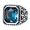 Light Blue, variant on Men's Stainless Steel Vintage Personality Trendy Mysterious Symbol Pattern Carved Chunky Large Square Gemstone Signet Ring Red Size 13