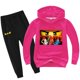 thumbnail image 4 of Conjuntos de ropa para niños de 2 a 14 años, primavera y otoño, ropa para niños, sudaderas con capucha y pantalones, conjunto de 2 piezas, chándal, prendas de vestir exteriores de anime, abrigo, 4 of 4