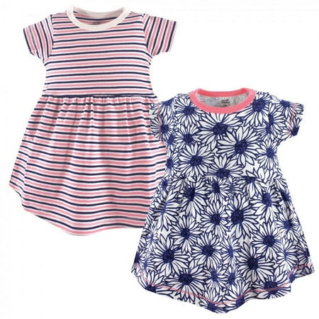 

Touched by Nature Baby and Toddler Girl Organic Cotton Short-Sleeve Dresses 2pk Daisy 2 Toddler