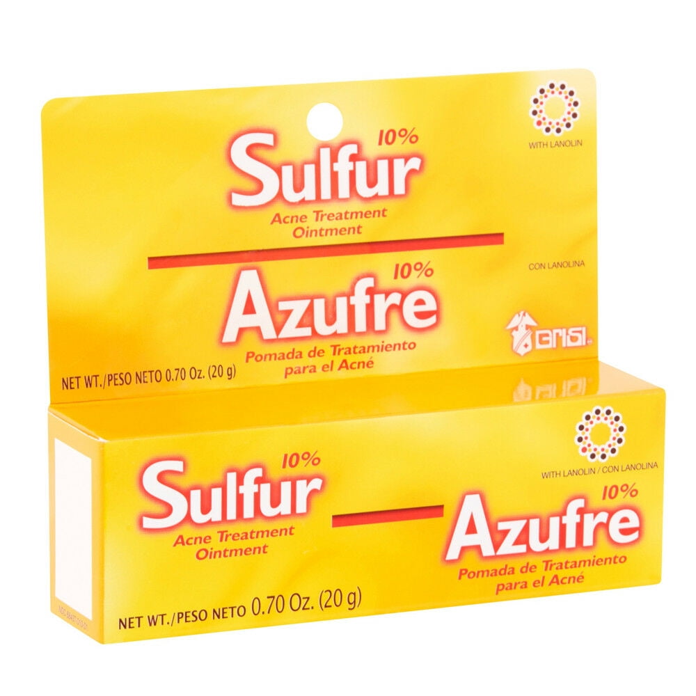 Grisi Sulfur/Sulphur Skin Ointment. Acne Removal Treatment with Lanolin