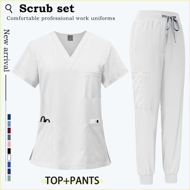 Summer Short Sleeve Work Suit Women Men's Uniforms Doctor's
