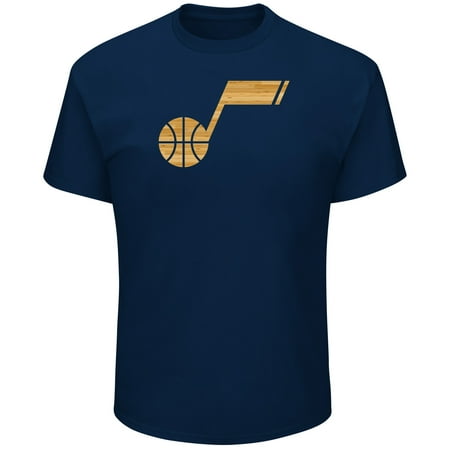 Utah Jazz Majestic Court Tek Patch T-Shirt - Navy