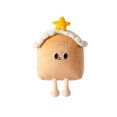 thumbnail image 2 of Cute Star House Shaped Throw Pillow - Soft Christmas Cushion with Embroidered Face, Kawaii Stuffed Plush Home Decor for Sofa Couch Bed, Holiday Seasonal Room Ornament Cozy Reading Napping Gift, 2 of 7