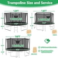 thumbnail image 6 of LHX Trampoline with Basketball Hoop 16FT 1500LBS Outdoor Trampolines for Kids Adults Backyard Heavy Duty Round Trampoline with Safety Enclosure Net, Ladder, Recreational Trampoline, No Gap Design, 6 of 8