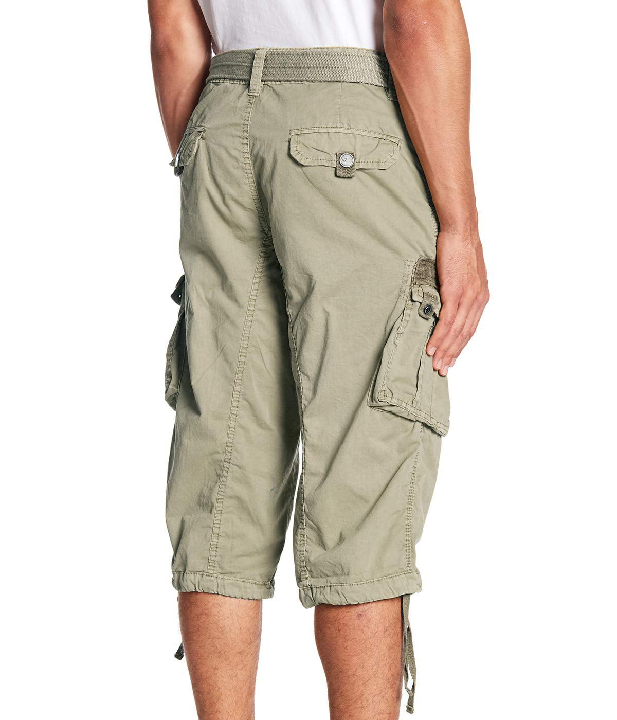 Hakjay Black Long Cargo Shorts for Men Size 40