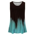 thumbnail image 4 of Summer Saving Wycnly Tank Top for Women Gradient Round Neck Sleeveless T Shirts Loose Flowy Pleated Swing Vest Tunic Blouse Wine S Up to 65% off, 4 of 6