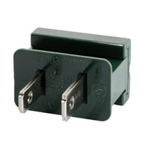 Ajiminyco SPT-2 UL listed Vampire Plug Gilbert Plug Zip Plug for Christmas Holiday Lighting(25, SPT-2 Green Male Plug)