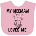 thumbnail image 3 of Inktastic My Meemaw Loves Me Girls Girls Baby Bib, 3 of 4