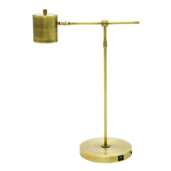 House Of Troy Mo250 Morris 1 Light 22" Tall Led Boom Arm Desk Lamp - Brass
