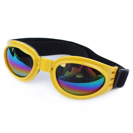 6 Colors Windproof Foldable Pet Eyewear Sunglasses Pet Supplies UV Protection Dog Protection Goggles YELLOW
