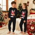 thumbnail image 2 of CAIVO Child Christmas Kids Outfit Sets Cozy Holiday Santa Print Girls Festive Family Cartoon Long Sleeve O-Neck Shirts Tops Pants Soft Two Piece Outfit Sets 7-8 Years, 2 of 8