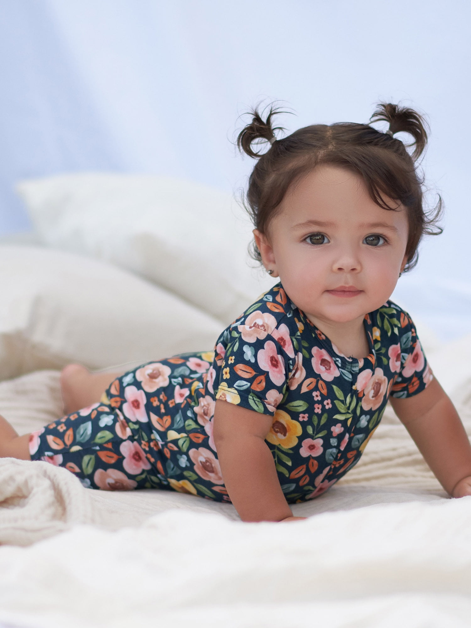 [0M-24M] Go-Neat Water Repellent and Stain Resistant Baby Boy/Girl Letter Print Short-sleeve Romper