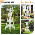 thumbnail image 2 of UBesGoo 6.6' Wooden Windmill , Weather-Resistant Outdoor Decor for Gardens and Patios, White, 2 of 7