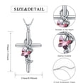 thumbnail image 2 of Dorunmo Butterfly Cross Necklace 925 Sterling Silver for Women Forever in My Heart Crystal Butterfly Cross Necklace, 2 of 6