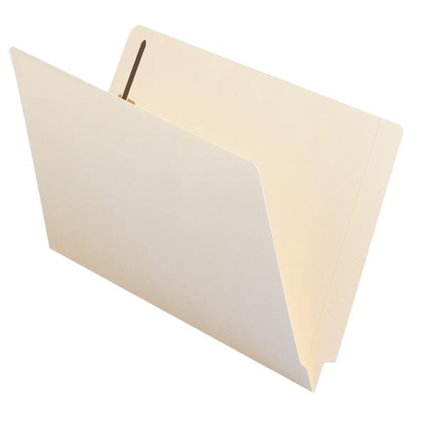 Smead End Tab Fastener File Folder, Shelf-MasterÂ® Reinforced Straight-Cut Tab, 1 Fastener, Legal Size, Manila, 50 per Box (37110)