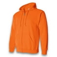 thumbnail image 5 of Gildan Hi Vis Safety Orange Full-Zip Hoodie Adult, Men Reflective Safety Work High Visibility Full-Zip Hooded Sweatshirt, Pack 3 Size 2XL, 8 oz, 5 of 6