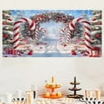 thumbnail image 2 of Merry Christmas Cane Candy Backdrop for Photography, Winter Snow Scene Xmas Tree Background, New Year Eve Party Decoration Holiday Photo Banner Props 56x118 in, 2 of 4