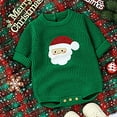 thumbnail image 3 of Fdrone Newborn Girl Boy Christmas Outfit Long Sleeve Knit Oversized Santa Claus/Reindeer Embroidery Sweater Romper Warm Bodysuit Baby Fall Winter Clothes, 3 of 4