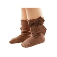 thumbnail image 6 of Biekopu Toddler Girls Mesh Socks, Cotton Breathable Solid Color Mid-Calf Socks with Bowknot Decoration for Kids, 0-3 Years, 6 of 8