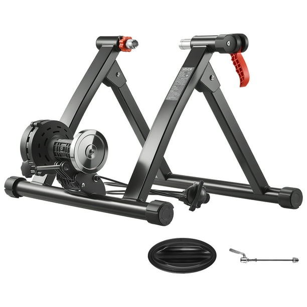 Entrenador de bicicleta VEVOR, 6 niveles de resistencia, ruedas de 26-29 pulgadas y 700C, soporte magnético plegable para bicicleta, ideal para hacer ejercicio en interiores