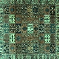 thumbnail image 1 of Ahgly Company Indoor Square Persian Turquoise Blue Traditional Area Rugs, 8' Square, 1 of 4