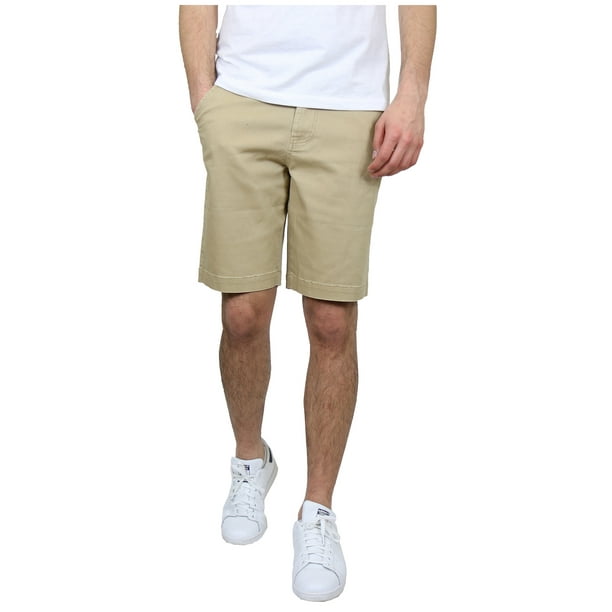Men's 5-Pocket Flat-Front Stretch Chino Shorts (Size 30-42) - Walmart.com