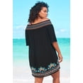 thumbnail image 2 of Swim 365 Women's Plus Size Off-The-Shoulder Cover Up, 2 of 4