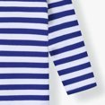 thumbnail image 4 of Miluxas Girl's Lightweight Cotton Sweatshirt Striped Long Sleeve Casual Pullover Turtleneck Shirts Tops Blue 5-6Years, 4 of 4