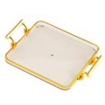 thumbnail image 4 of Rongfmy Serving Tray Rectangular with Handles Countertop Organizer for Hotel Parties Amber, 4 of 9