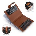 thumbnail image 3 of Wrangler Small Women's Wallet Slim Bifold Wallet RFID Credit Card Holder Minimalist Zipper Coin Pocket, Black-Brown, 3 of 7