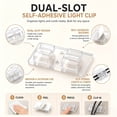thumbnail image 5 of Chnmavx 10-Packs Christmas Light Clips, Hooks For Outdoor String Lights Clips, Heavy Duty Clear Cable Clips with Waterproof Adhesive Strips, String Lights Cord Organizer Hooks For Party Decor, 5 of 11